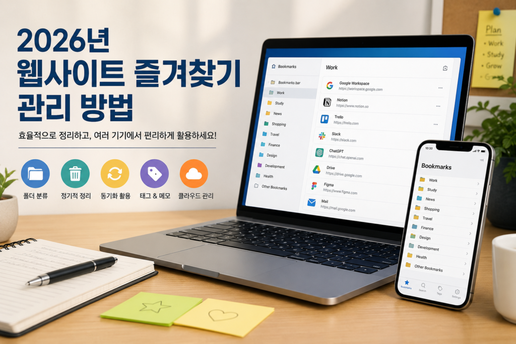 2026년 웹사이트 즐겨찾기 관리 방법